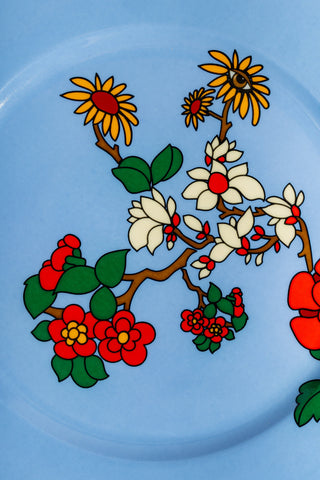 Porcelain Starter Plate (Flowers Blue)
