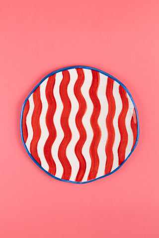 Handmade Dinner Plate (Red)