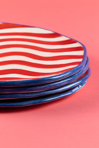 Handmade Dinner Plate (Red)