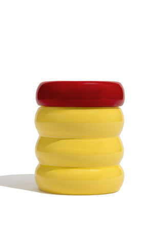 karavan clothing fashion fall winter 25 homecoming homeware collection ceramic jar yellow red