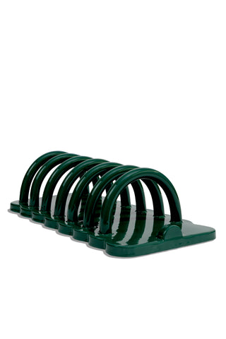 karavan clothing fashion fall winter 25 homecoming homeware collection ceramic holder for books and vinyl dark green