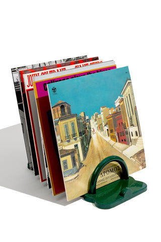 karavan clothing fashion fall winter 25 homecoming homeware collection ceramic holder for books and vinyl dark green