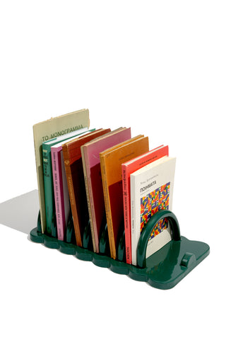 karavan clothing fashion fall winter 25 homecoming homeware collection ceramic holder for books and vinyl dark green