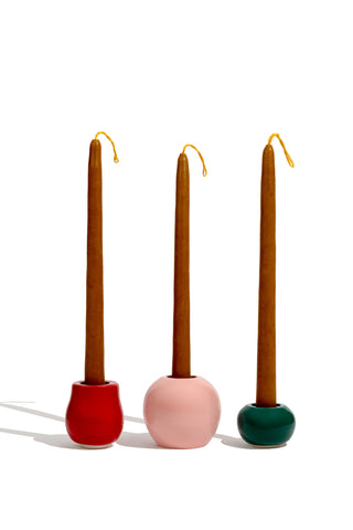 karavan clothing fashion fall winter 25 homecoming homeware collection candle holder red pink green