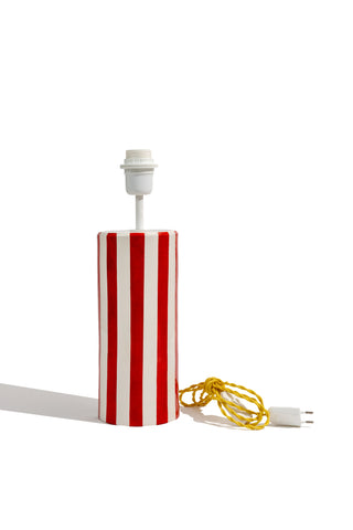 karavan clothing fashion fall winter 25 homecoming homeware collection table lamp red stripes