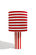 karavan clothing fashion fall winter 25 homecoming homeware collection lamp shade red stripes