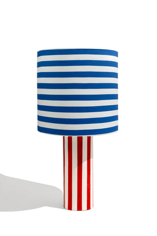karavan clothing fashion fall winter 25 homecoming homeware collection table lamp red stripes