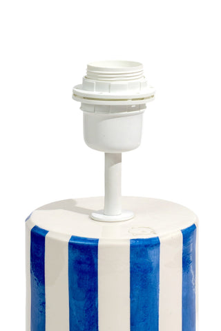 karavan clothing fashion fall winter 25 homecoming homeware collection table lamp blue stripes