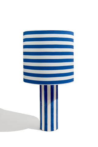 karavan clothing fashion fall winter 25 homecoming homeware collection table lamp blue stripes