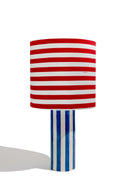 karavan clothing fashion fall winter 25 homecoming homeware collection lamp shade red stripes