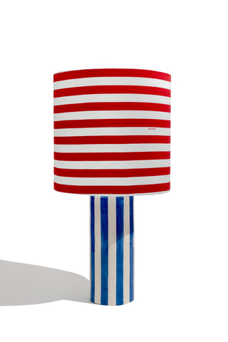 karavan clothing fashion fall winter 25 homecoming homeware collection lamp shade red stripes