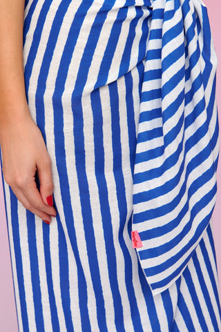 Brenda Beach Cover-up (Blue Stripes)