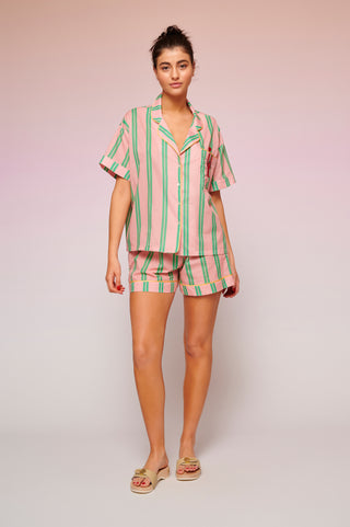 Pyjamas (Green/Pink Stripes)