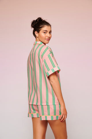 Pyjamas (Green/Pink Stripes)
