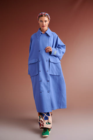 karavan clothing fashion autumn winter 24 collection griffin coat blue