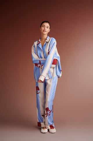 Silk Pyjamas (Light Blue)