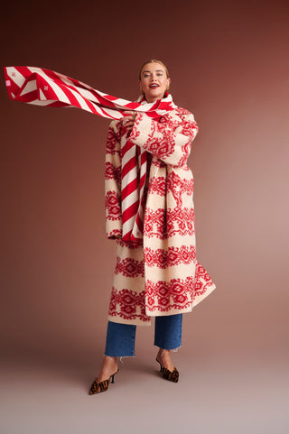 karavan clothing fashion autumn winter 24 collection walter scarf red