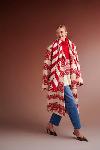 karavan clothing fashion autumn winter 24 collection walter scarf red