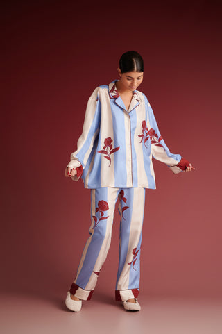 Silk Pyjamas (Light Blue)