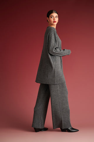 krvn by karavan clothing fashion autumn winter 24 collection fox trousets knitted grey