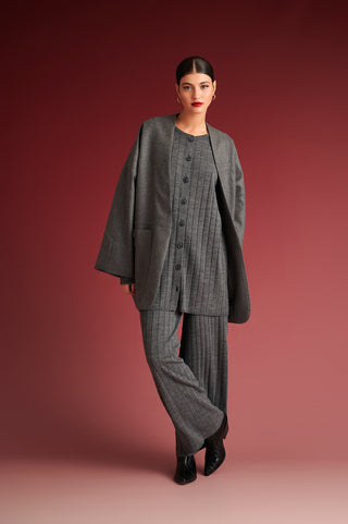 krvn by karavan clothing fashion autumn winter 24 collection fox trousets knitted grey