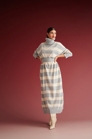 krvn by karavan clothing fashion autumn winter 24 collection amabel dress grey