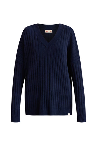 krvn by karavan clothing fashion autumn winter 24 collection skylar sweater knitted blue