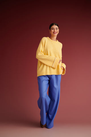 krvn by karavan clothing fashion autumn winter 24 collection lilou sweater lemon