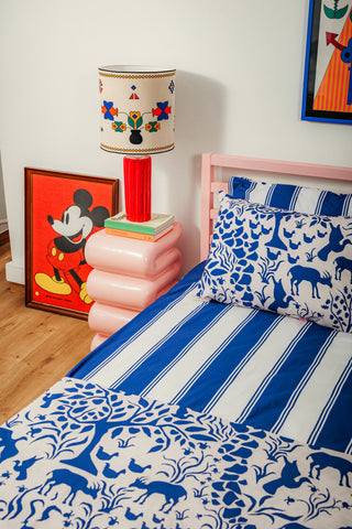 Bed Linen Set (Village/Stripes Blue)