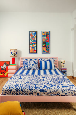 Bed Linen Set (Village/Stripes Blue)