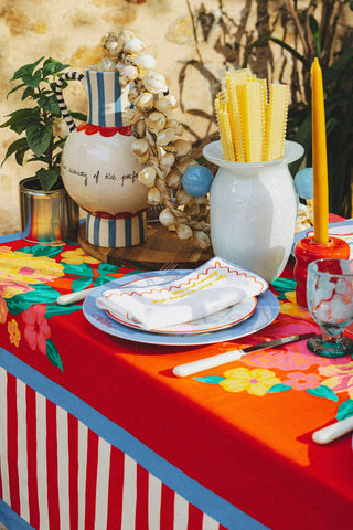 karavan clothing spring summer homeware collection tablecloth floral stripes