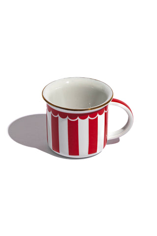 Porcelain Mug (Stripes Red)