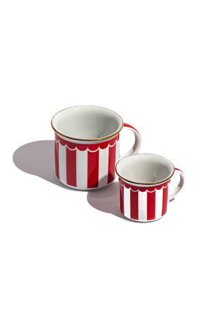 Porcelain Mug (Stripes Red)