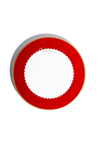Porcelain Dinner Plate (Red)