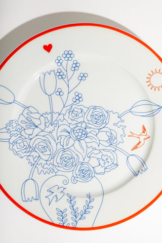 Porcelain Starter Plate (Summer Symbols)