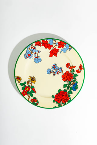 Porcelain Dinner Plate (Flowers Cream)