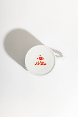 Porcelain Coffee Cup & Saucer (Hotel Καραβάνι)