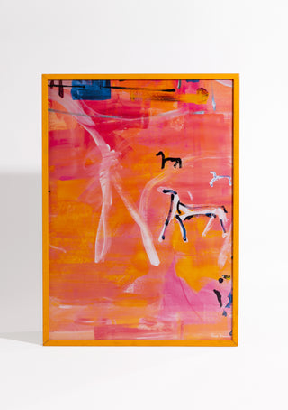 karavan clothing fashion spring summer 24 that moment homeware collection art print abstract orange