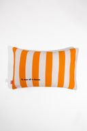 karavan clothing fashion spring summer 24 that moment homeware collection knitted pillow case pink orange stripes