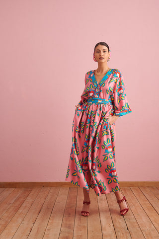 karavan clothing fashion spring summer 24 collection abah dress pink
