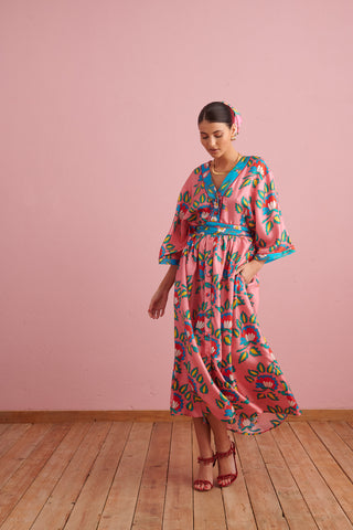 karavan clothing fashion spring summer 24 collection abah dress pink