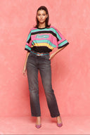 karavan fall winter 26' collection darling tee black fuchsia pink lines