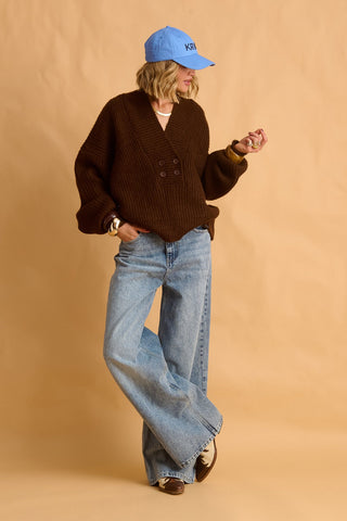 karavan clothing fashion fall winter 25 homecoming krvn collection harper knitted sweater brown