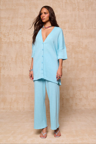 karavan clothing fashion spring summer 26 krvn nai collection francisca knitted shirt ciel