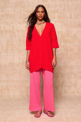 karavan clothing fashion spring summer 26 nai collection francisca knitted shirt red