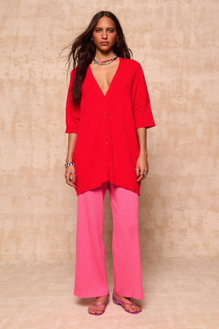 karavan clothing fashion spring summer 26 krvn nai collection alejandra knitted trousers pink