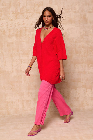 karavan clothing fashion spring summer 26 nai collection francisca knitted shirt red