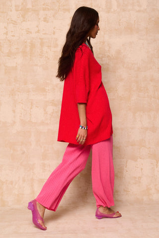 karavan clothing fashion spring summer 26 nai collection francisca knitted shirt red