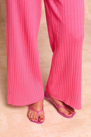 karavan clothing fashion spring summer 26 krvn nai collection alejandra knitted trousers pink