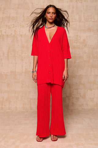 karavan clothing fashion spring summer 26 nai collection francisca knitted shirt red